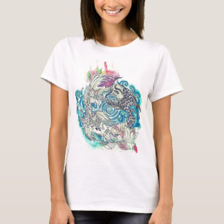 Camiseta Yin Yang Koi Fish