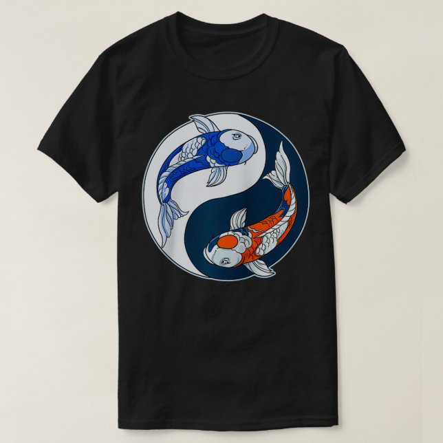 Camiseta Yin Yang Koi Fish Gift (Diseño del anverso)