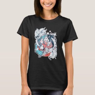 Camiseta Yin Yang Koi Fish japonés