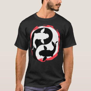 Camiseta Yin Yang Koi Fish Love Good Lucky Japanese Art