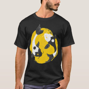 Camiseta Yin Yang Koi pescado el equilibrio chino de la bue