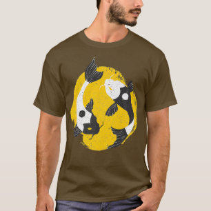 Camiseta Yin Yang Koi pescado el equilibrio chino de la bue
