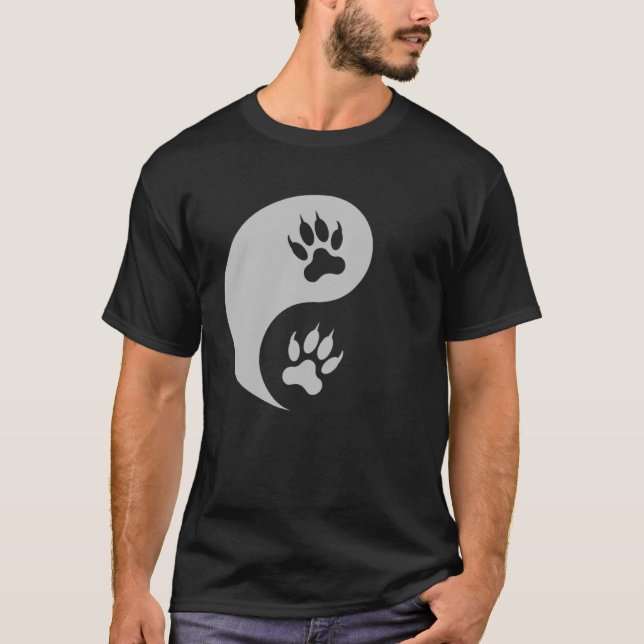 Camiseta Yin Yang Lion Paw Lion Gato Predatorio África (Anverso)