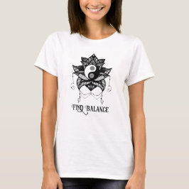Camiseta Yin Yang Lotus Find Balance Design