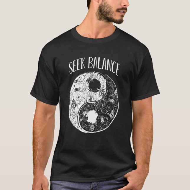 Camiseta Yin Yang Mandala busca equilibrar la vergüenza de  (Anverso)