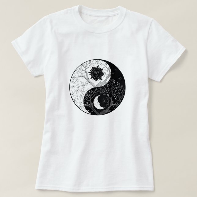 Camiseta Yin & Yang / Moon & Sun Harmony (Diseño del anverso)