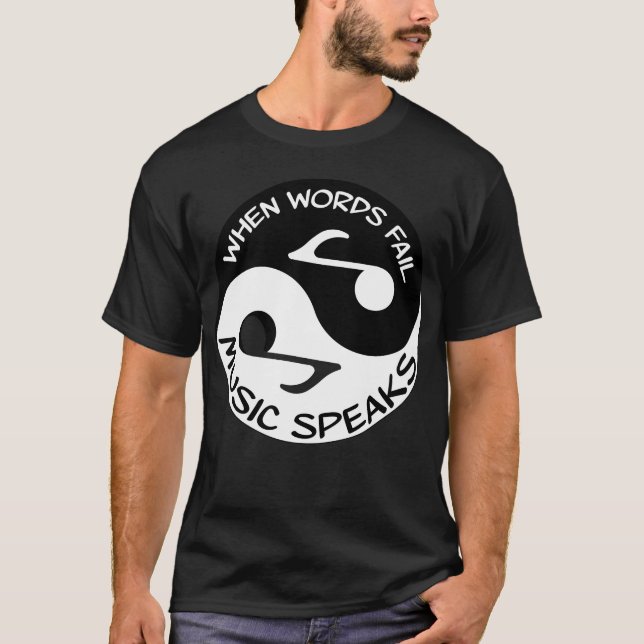 Camiseta Yin yang Music Yinyang words (Anverso)