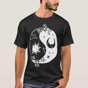 Camiseta Yin Yang Occult Sun & Moon Black & White