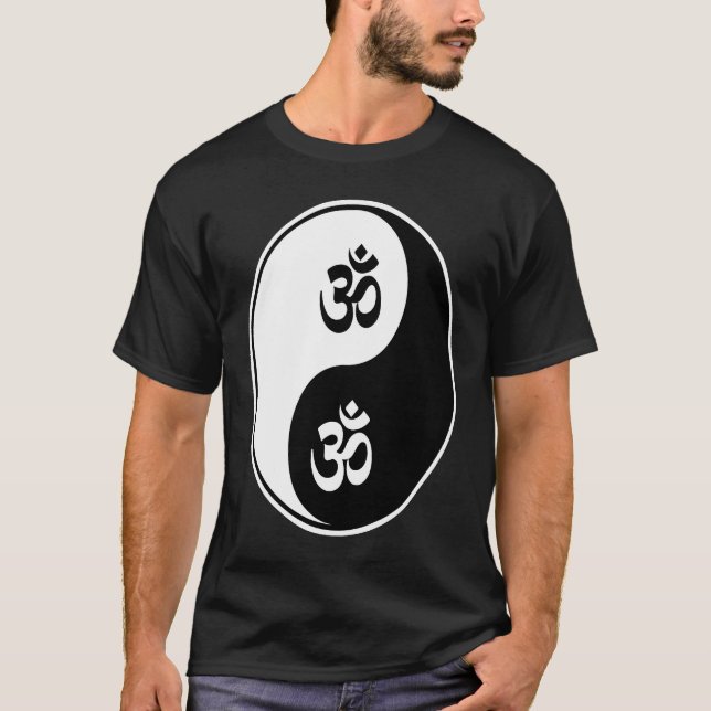 Camiseta Yin Yang Om Pranava Yoga Namaste Budista Zhen (Anverso)