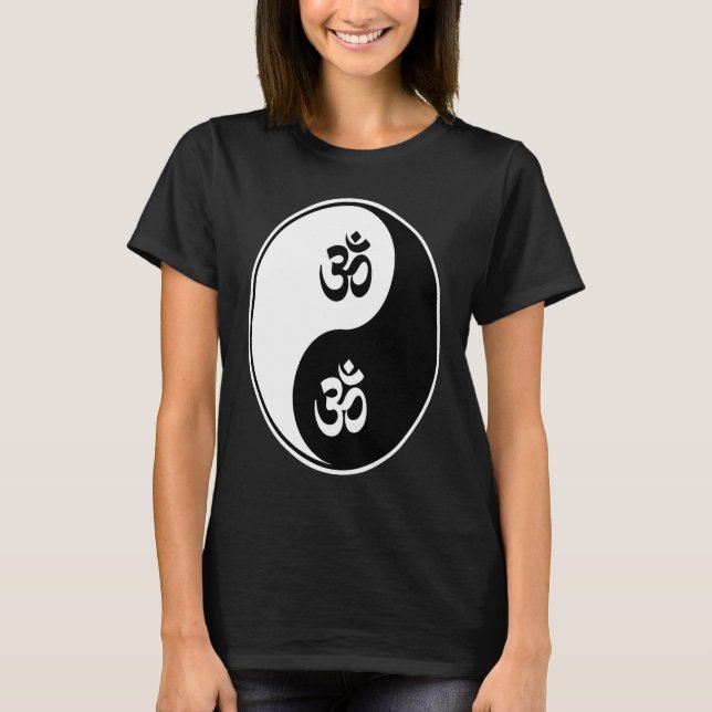 Camiseta Yin Yang Om Pranava Yoga Namaste Budista Zhen (Anverso)