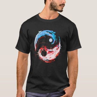 Camiseta Yin Yang Tai Chi Meditar armonía fría y caliente e