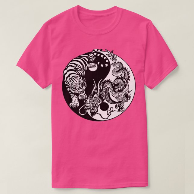 Camiseta Yin Yang Tiger Dragon (Diseño del anverso)