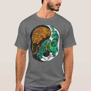 Camiseta Yin Yang Tiger Dragon estilo de tatuaje retro MMA 