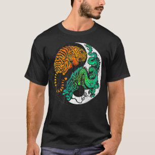 Camiseta Yin Yang Tiger Dragon estilo de tatuaje retro MMA