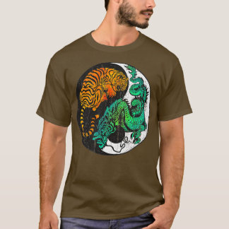 Camiseta Yin Yang Tiger Dragon estilo de tatuaje retro MMA 