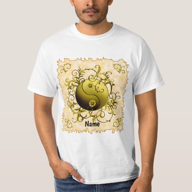 Camiseta Yin Yang Tribal Amarillo (Anverso)