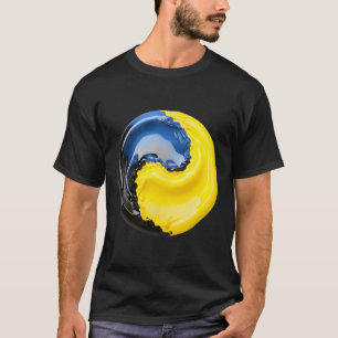 Camiseta Yin Yang Ucrania Azul y Amarillo 