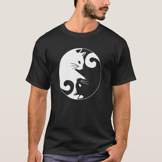 Camiseta Yin Yang Yoga Zen Cute Cats for Cat  1 (Anverso)