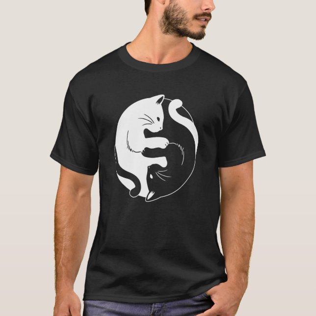 Camiseta Yin Yang Yoga Zen Cute Cats for Yoga (Anverso)
