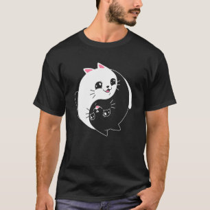 Camiseta Yin Yang Yoga Zen Gatos Cuidados para Gato 3