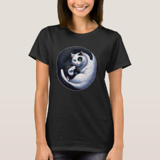 Camiseta Yin Yang Yoga Zen Gatos Cuidados para los amantes