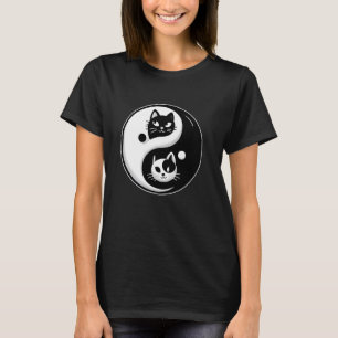 Camiseta Yin Yang Yoga Zen Gatos Lindos para Amantes de Gat