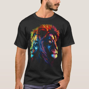 Camiseta Ying colorido de león y el zoológico Yang Art Anim