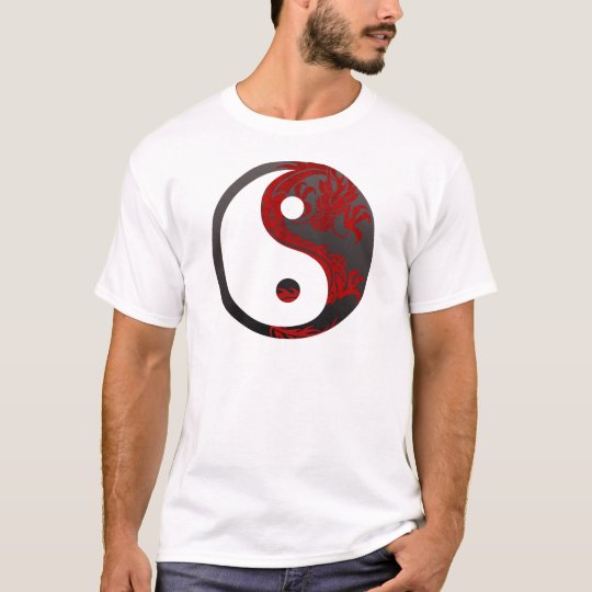 Camiseta Ying negro rojo Yang