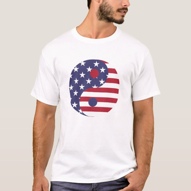 Camiseta Ying y Yang estadounidenses (Anverso)