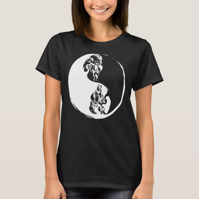 Camiseta Ying Yang Bonsai Tree Retro Planta Retro Budista J (Anverso)