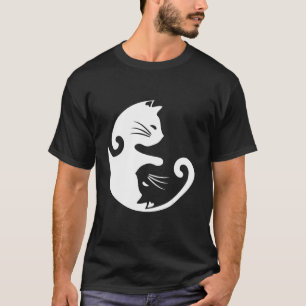 Camiseta Ying Yang Gato Espiritualidad Meditación 