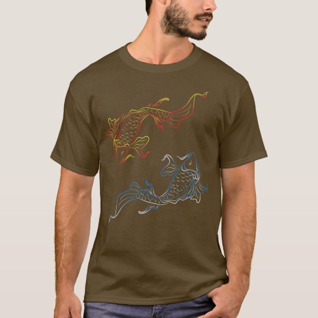 Camiseta Ying Yang Koi Fish (Anverso)