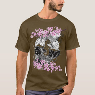 Camiseta Ying Yang Koi Fish Sakura Cherry Blossom Floral Sp
