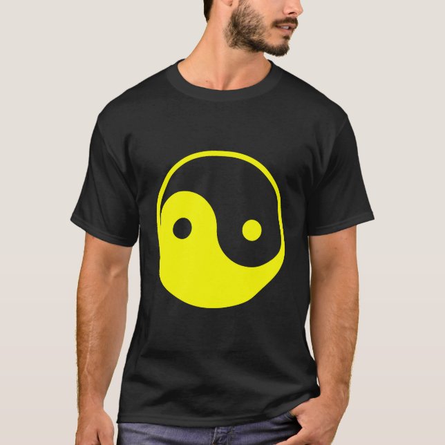 Camiseta ying-yang, símbolo, día y noche (Anverso)