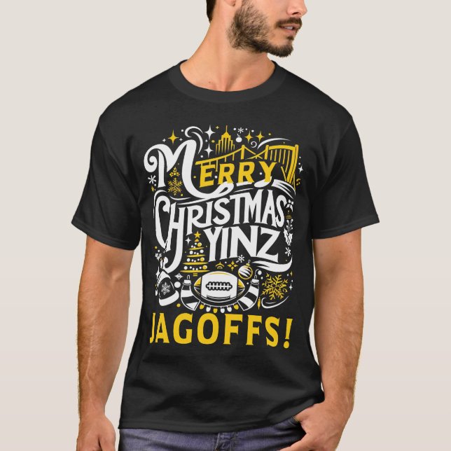 Camiseta Yinz Jagoff Navidades de Pittsburgh Gift (Anverso)