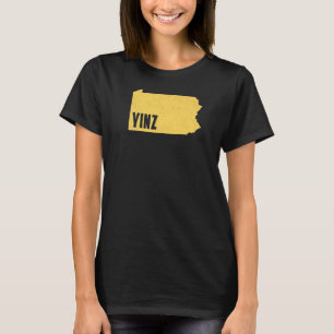 Camiseta Yinz Pittsburgh Pennsylvania Home State Shape Dist