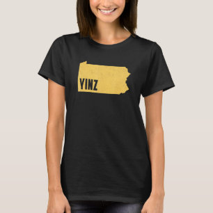 Camiseta Yinz Pittsburgh Pennsylvania Home State Shape Dist