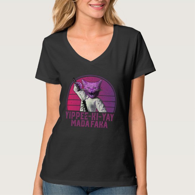 Camiseta Yippee ki yay MadaFaka Gato (Anverso)