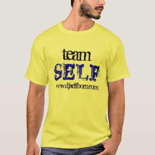 Camiseta yllw/negro/azul del UNO MISMO del equipo