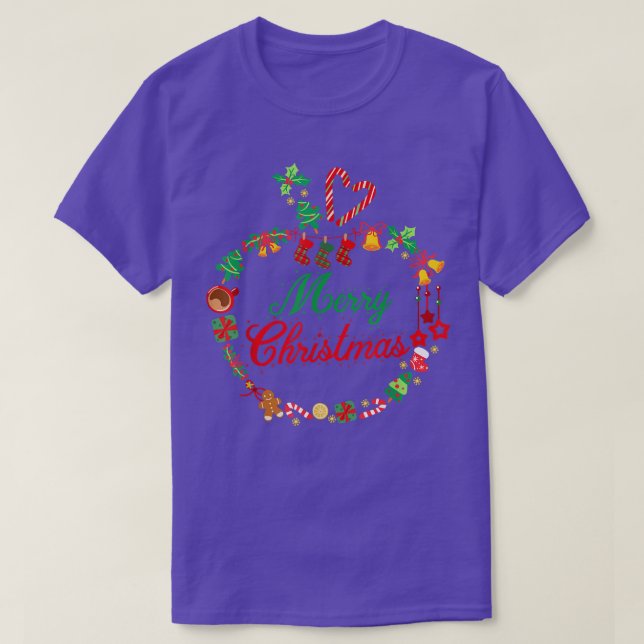 Camiseta YN6B Maestra de Navidades de Feliz Navidad Santa C (Diseño del anverso)