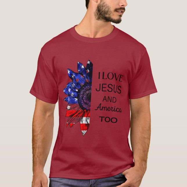 Camiseta Yo amo a Jesús y a Estados Unidos también (Anverso)