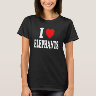 Camiseta Yo amo a los Elefantes Animales Favorito Vida Silv