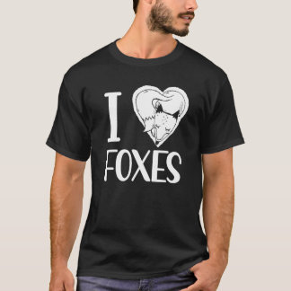 Camiseta Yo amo a los zorros de los animales de Fox