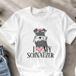 Camiseta Yo Amo a Mi Schnauzer