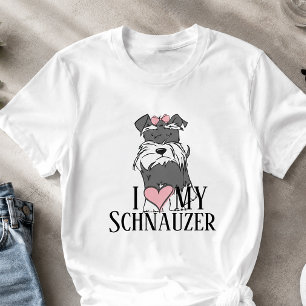 Camiseta Yo Amo a Mi Schnauzer