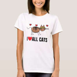 Camiseta Yo Amo a Todos los Gatos