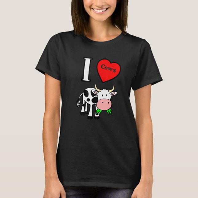 Camiseta Yo amo las vacas del corazón (Anverso)