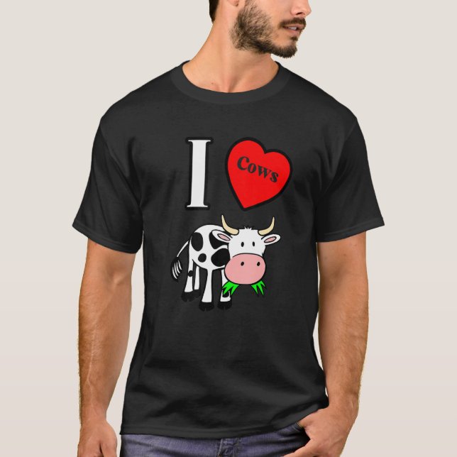 Camiseta Yo amo las vacas del corazón (Anverso)
