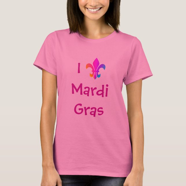 Camiseta Yo Amo Mardi Gras (Anverso)