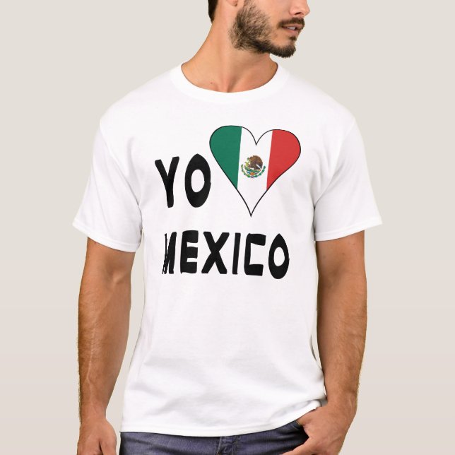 Camiseta Yo Amo Mexico Hombres (Anverso)